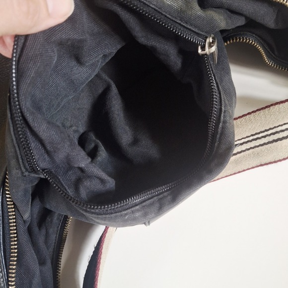 Vintage Burberry Black Pebbled Leather Hobo Shoulder Bag - Picture 11 of 16